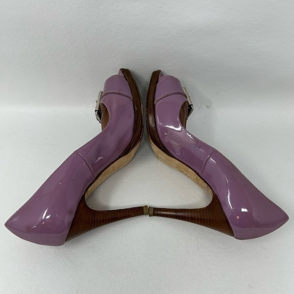 Alberto Guardiani Purple Patent Leather with buckle, Open toe Heels Size EU 36.5 - Picture 15 of 16